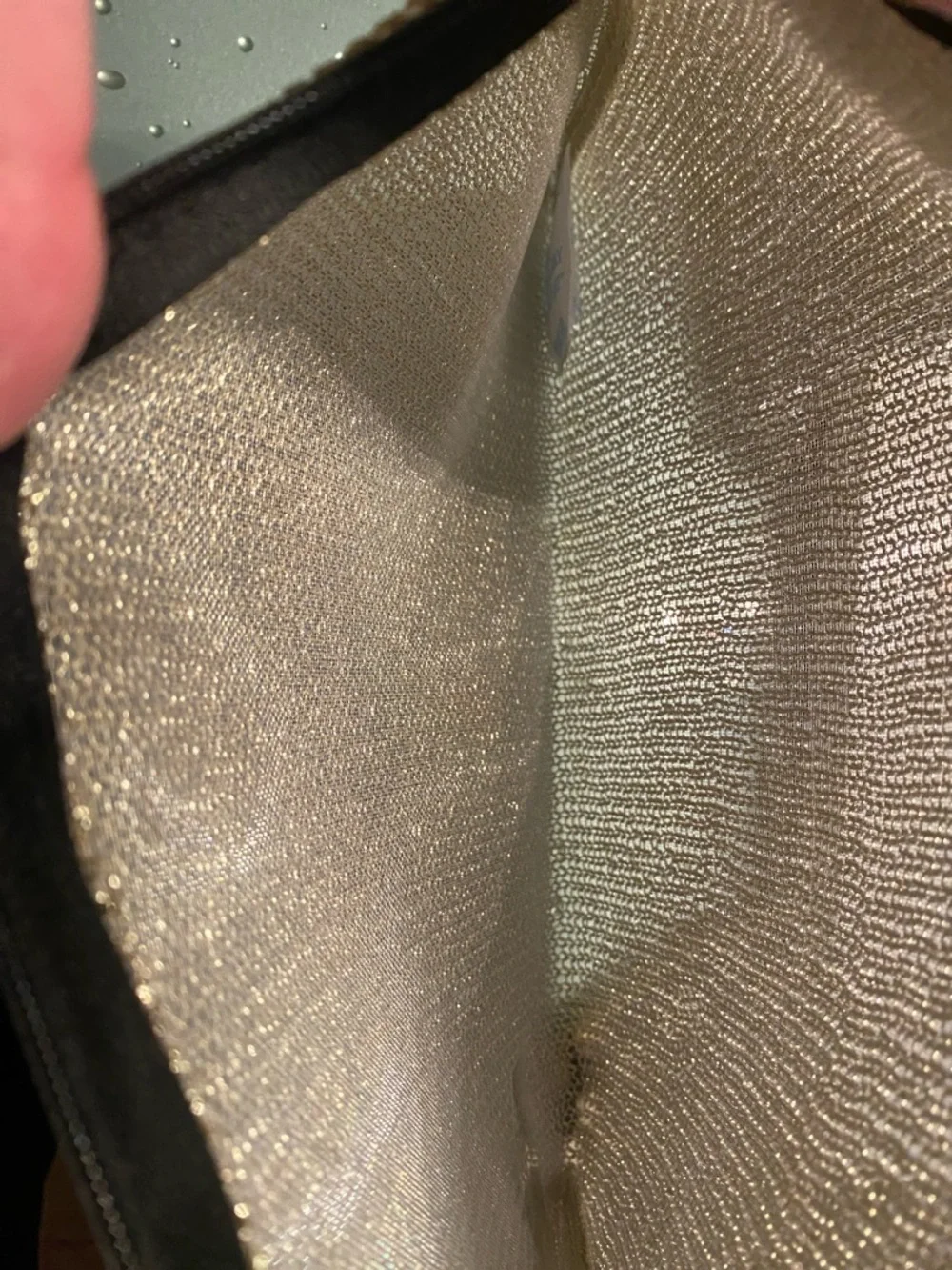 Dior Gold Glitter Zip Pouch new never used in box
